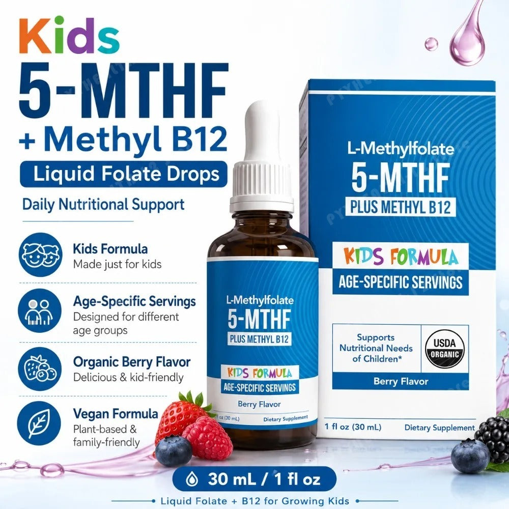 L-Methylfolato 5-MTHF KIDS (Suplemento #1 para el desarrollo de los niños)