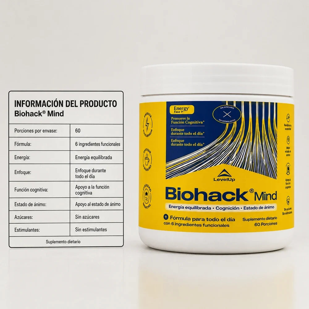 Biohack Mind® Trabaja mejor, estudia mejor y termina antes lo importante.