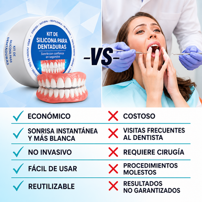 Prótesis dental de silicona profesional ajustable