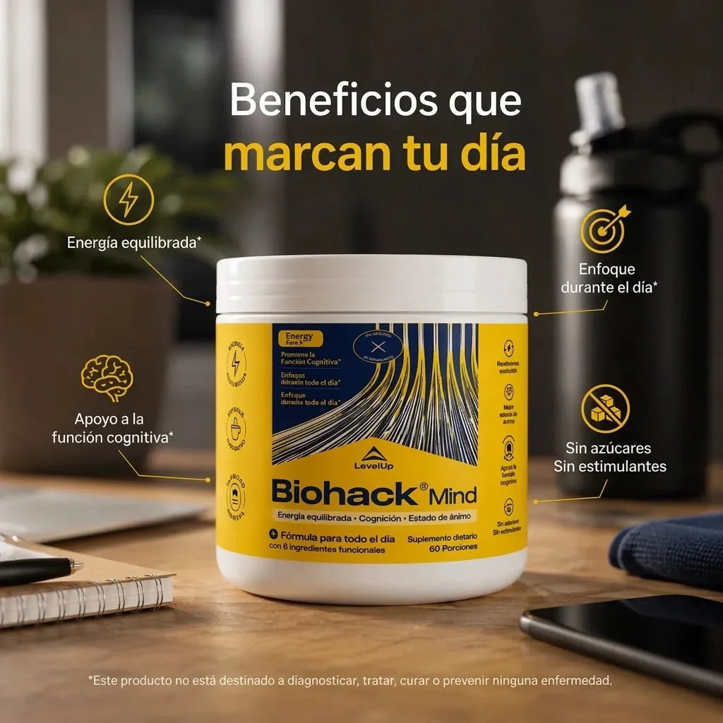 Biohack Mind® Trabaja mejor, estudia mejor y termina antes lo importante.